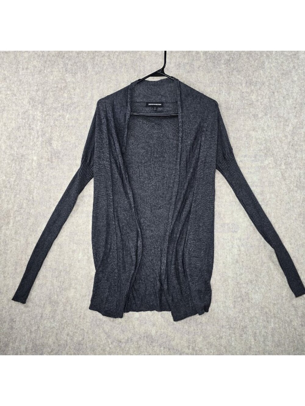 Express Design Studio Women's Open Cardigan Gray Small Lightweight Rayon Blend